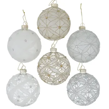 Top Sale Modern Christmas Decorations Ornament Luxury Baubles Round Glass Ball