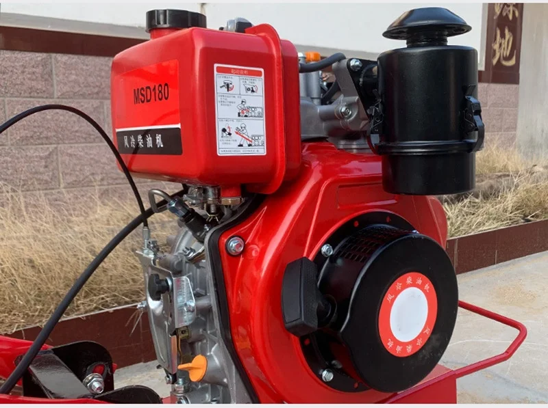 Factory Direct Supply Chain Track Mini Tiller Single Track Ploughing Plough Hand Gasoline Tiller