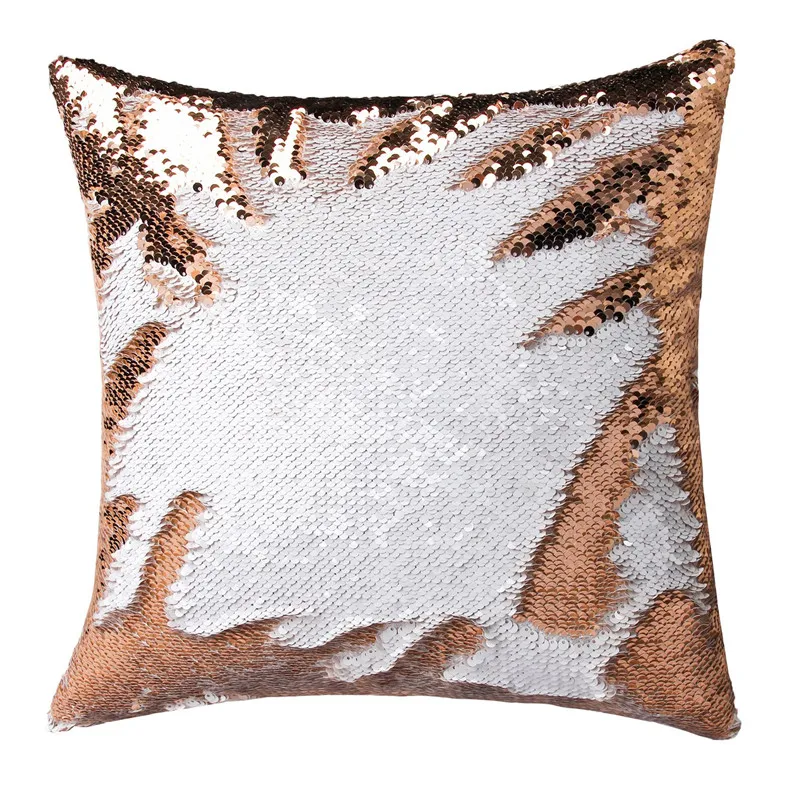 Wholesale 16x16 Inch 40x40cm Sublimation Flip Sequins Pillow Cover Case Decoration Customized