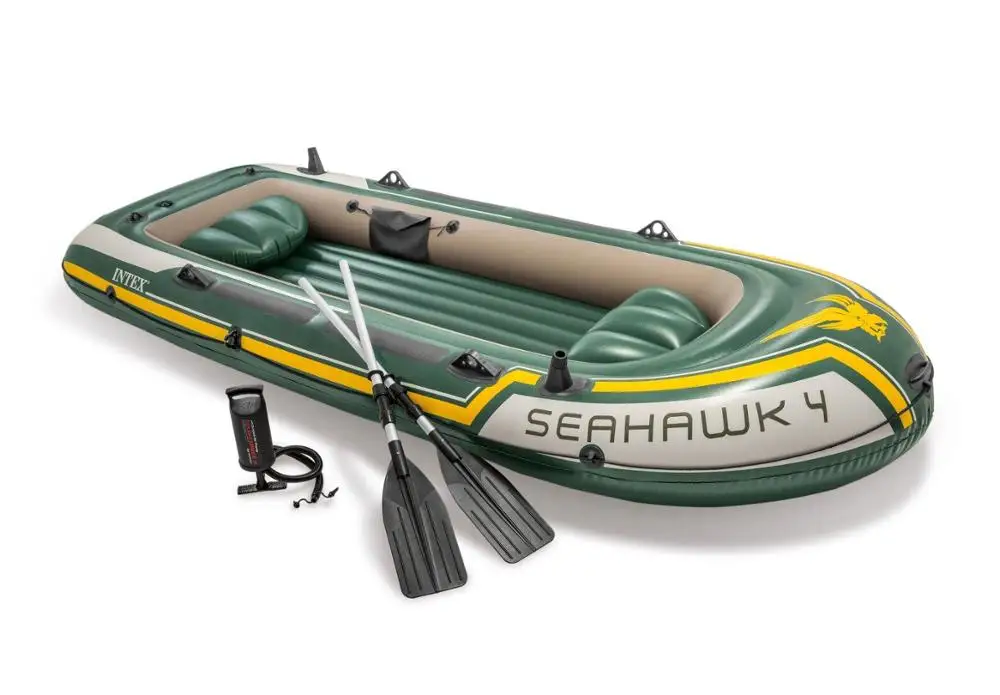 Intex 68351 SEAHAWK4人カヤックレスキューフィッシングインフレータブルボート351cm x 145cm x 48cm