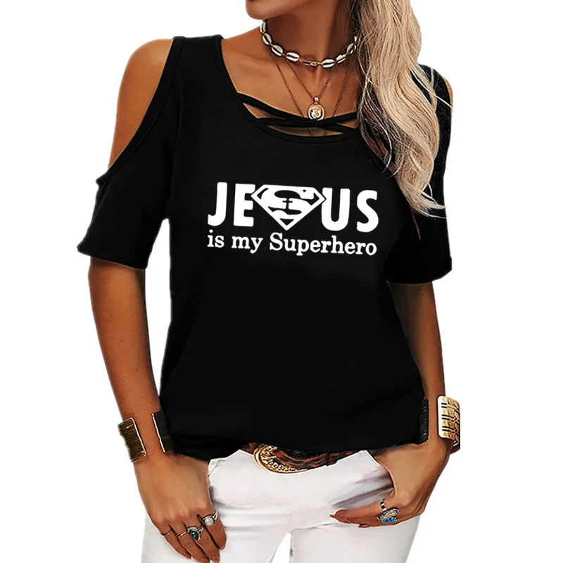 Camisetas De Jesús Para Mujer,Ropa Americana Con Logotipo Personalizado  Impreso,Camisa De Algodón Y2k - Buy Camisetas Personalizadas,Gráfico T  Camisas,Camisas Product on 