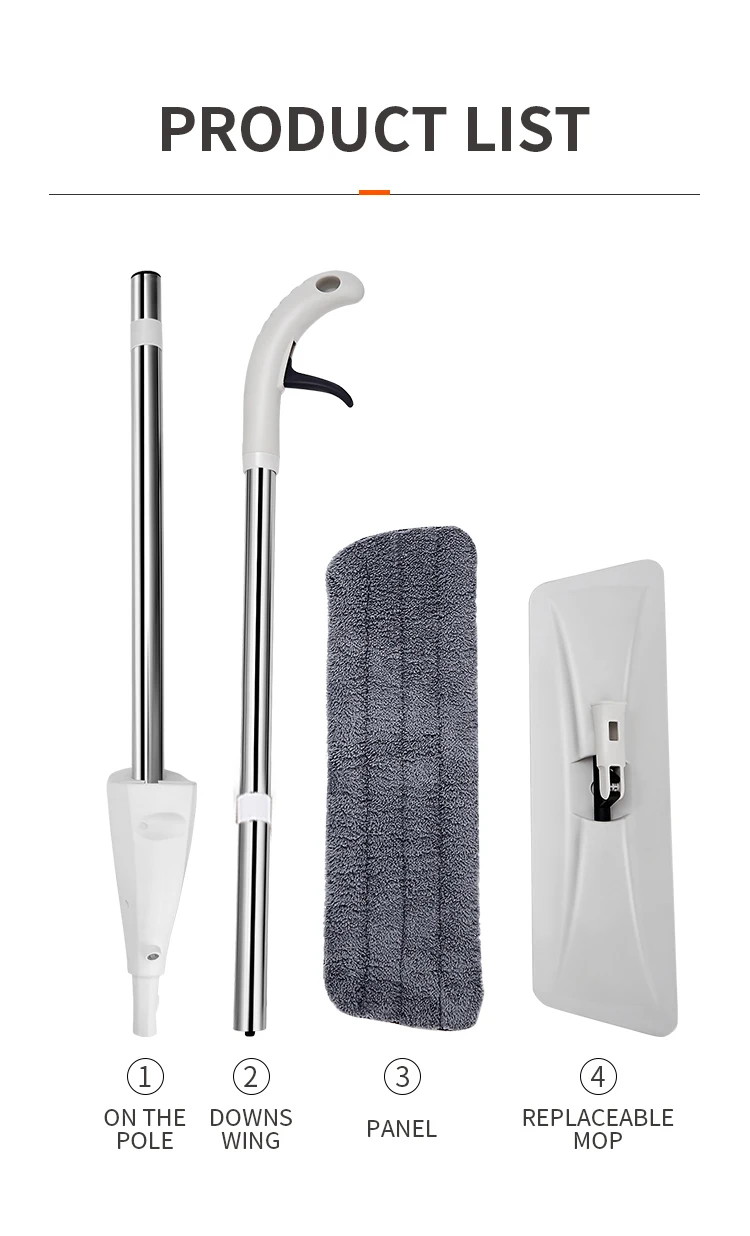 High Efficiency Super Microfiber Detachable Intelligent Water Clean Spray Mop