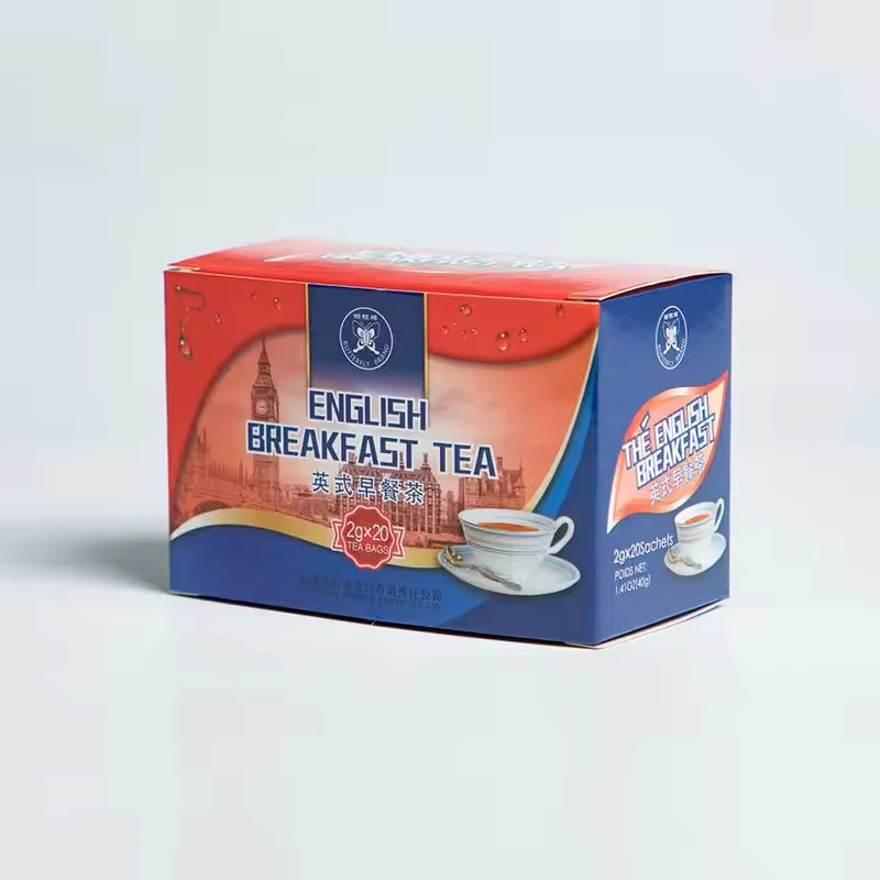 Fc57 Bt913 nouveau type produit populaire chinois 40g en boîte de petit déjeuner anglais sac à thé noir