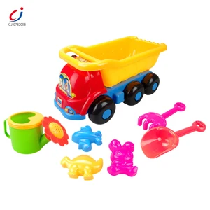 Chengji Sea Beach Toys Summer Outdoor Play 7pcs ABS Plastic Sand Beach Car Truck Water Playing Tool Beach Toy Tool Car