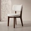 Dark Walnut+White Leather