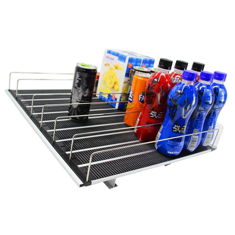 Foldable Shelf Pusher for Vending Machine Refrigerator Sliding Retail Store Display Roller Rack