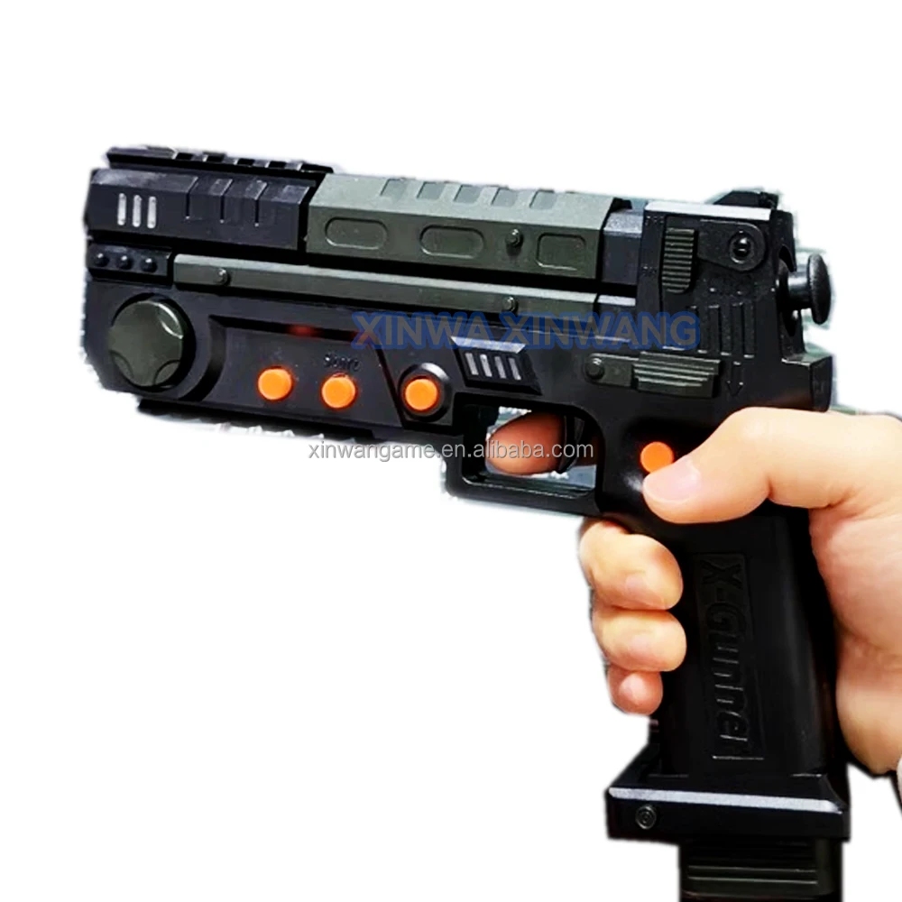 X-GUNNER Recoil Lightgun sem fio para PC para PS3 plástico Console Shooting  Game Machine com vários jogadores Opção 4IR Botão