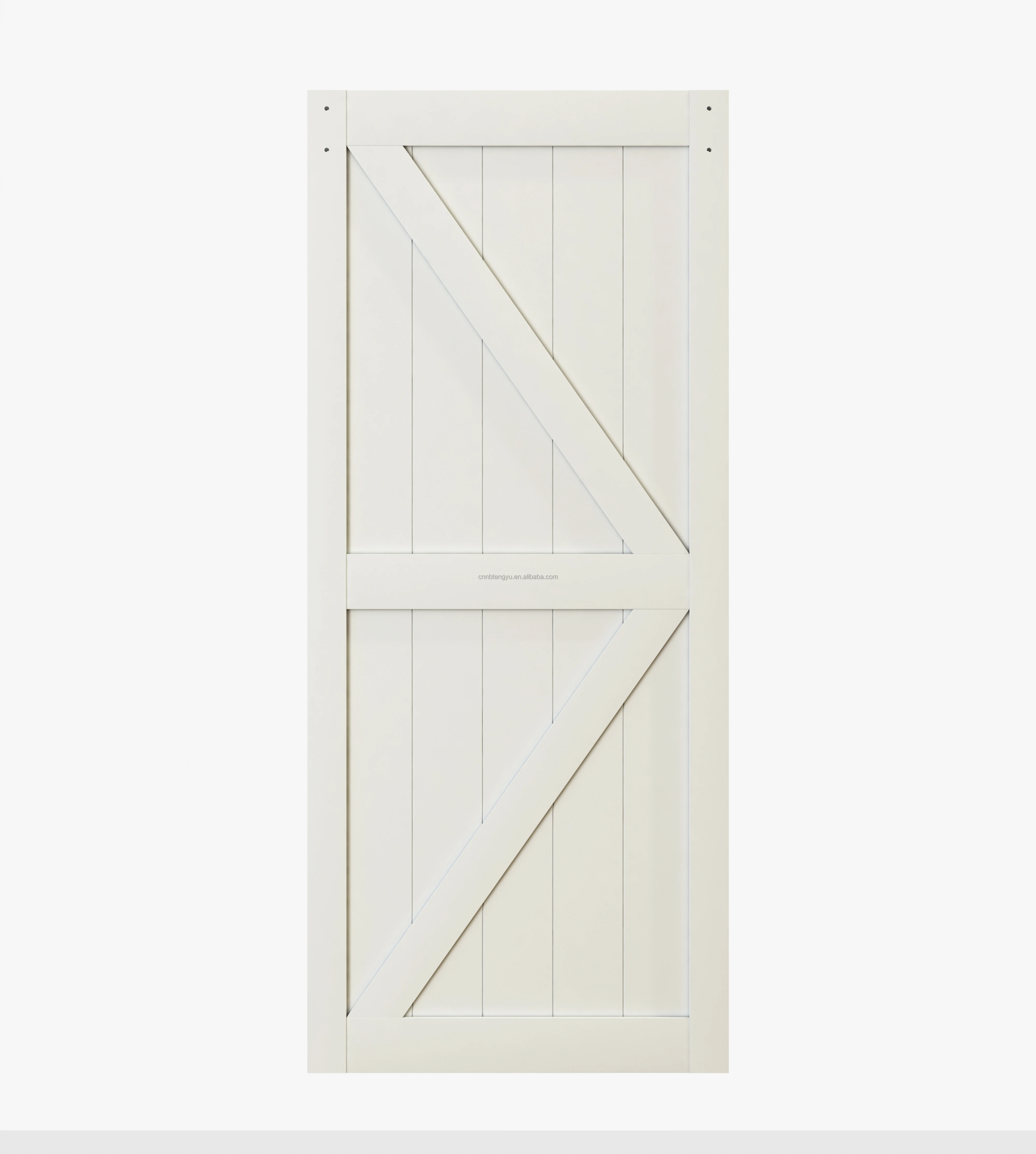 K Frame White Barn Door Slab With Hardware Kit,Mdf Waterproof Pvc