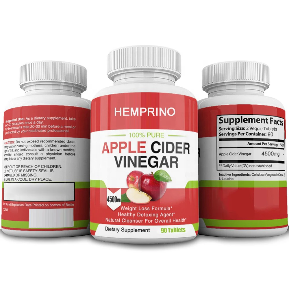Private Labels Weight Loss Slimming Vegan Supplements Natural Apple Cider Vinegar Tablets