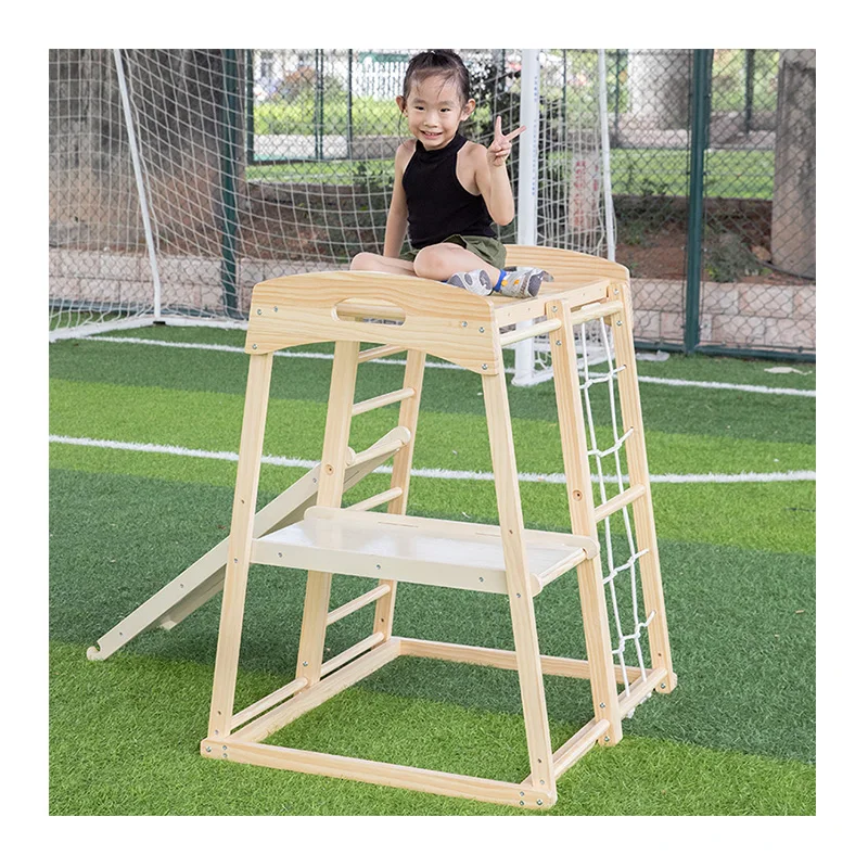 Small Size Outdoor Games For Kids Wooden Climbing Frame Playground Indoor Pickler Dreieck Playground Equipment