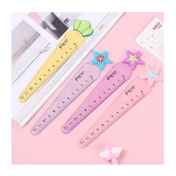 4-teiliges Lineal-Set Capybara, Acryl, 15 Cm – Mit Geradem Lineal, Dreiecken & Winkelmesser Für Schule & Büro