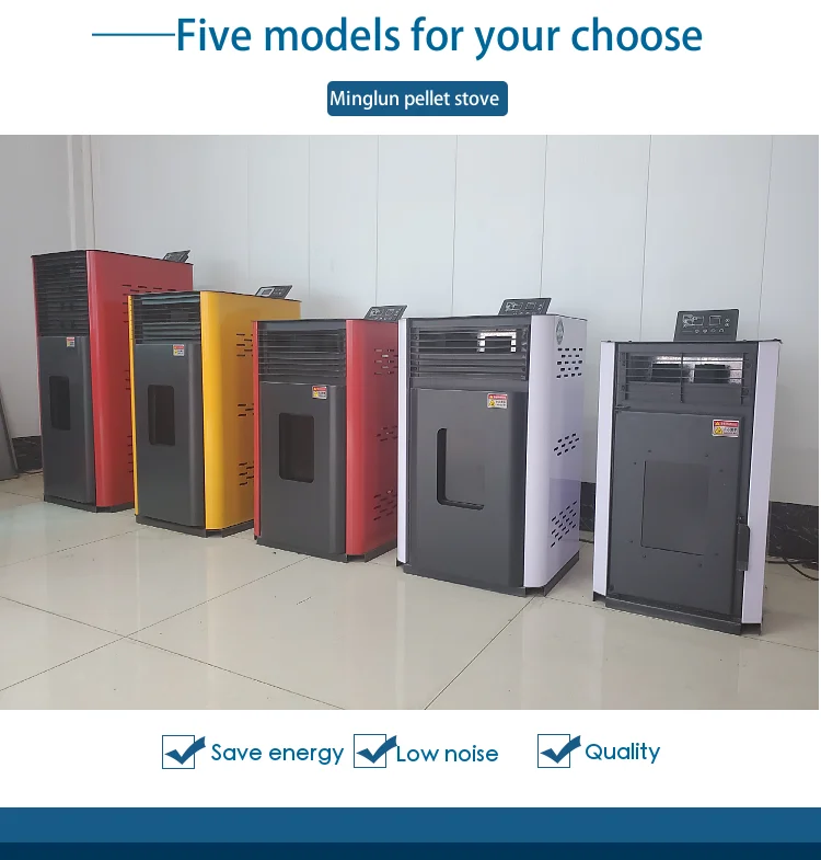 High Efficiency Pellet Fireplace Automatic Feeding Wood Pellet Stove