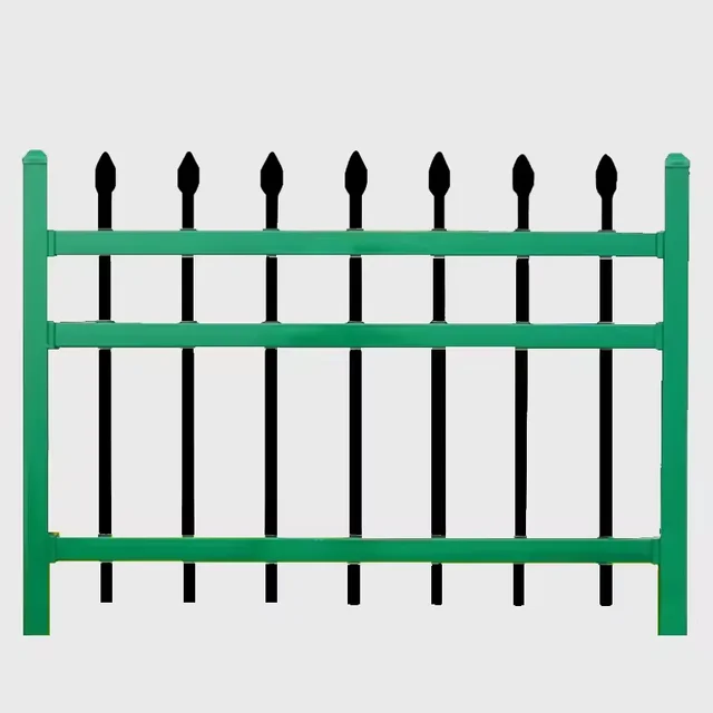 Factory wholesale price black /blue/white mental fence wrought iron fence ornamental wrought iron gate and fence