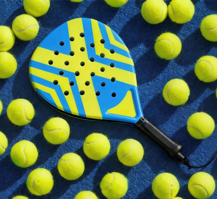 Raquette de padel en plastique légère personnalisée avec âme en mousse, destinée aux amateurs, seniors, enfants et adultes pour l'entraînement sportif extérieur
