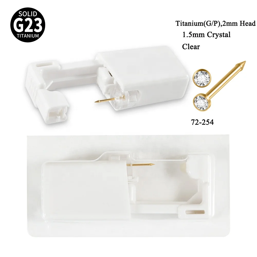 Disposable Safe Nose Piercing Unit Gun G23 Titanium Nose Studs Sterilized Packaging Puncture Kit Wholesale