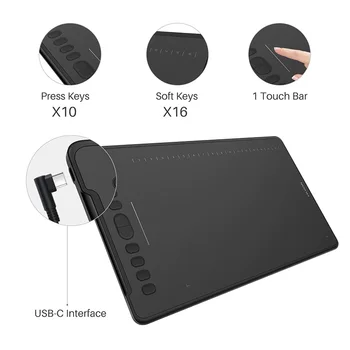 Alternative view of Huion H1161 11inch Painting Board Other Computer Accessories Support Cellphone Battery Free Digital Pen Graphic Tablet