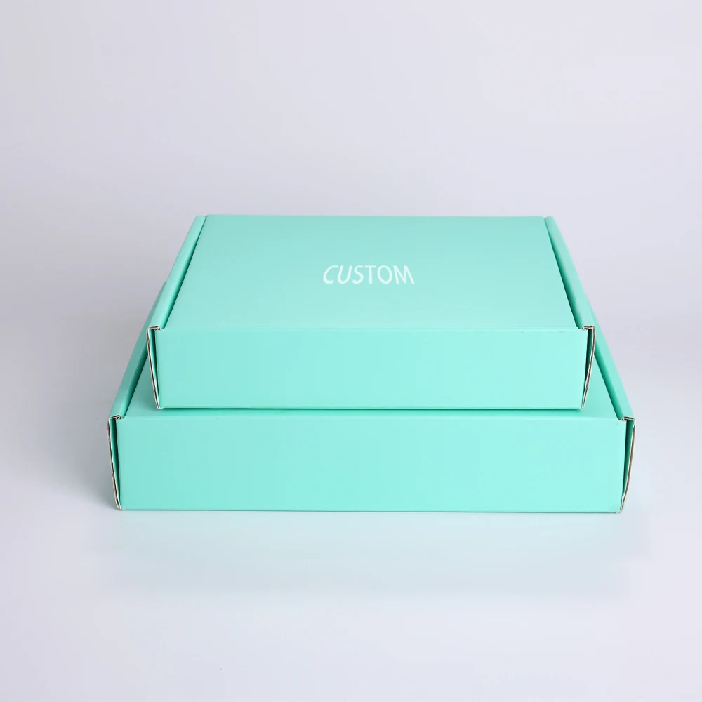 product custom eco friendly corrugated shipping mailer paper box glossy lamination uv embossed double sided printing packaging box-6