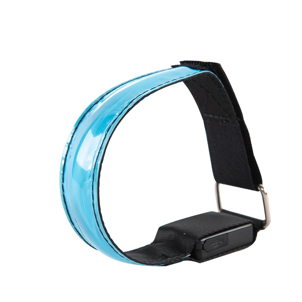 Fluorescent Glow in the Dark Flashing Sport Safety Bracelet Reflective Arm Band Safety Led Wrist Band LED Rechargeable Armband