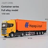 Locomotiva e carrozza in lega arancione Stania