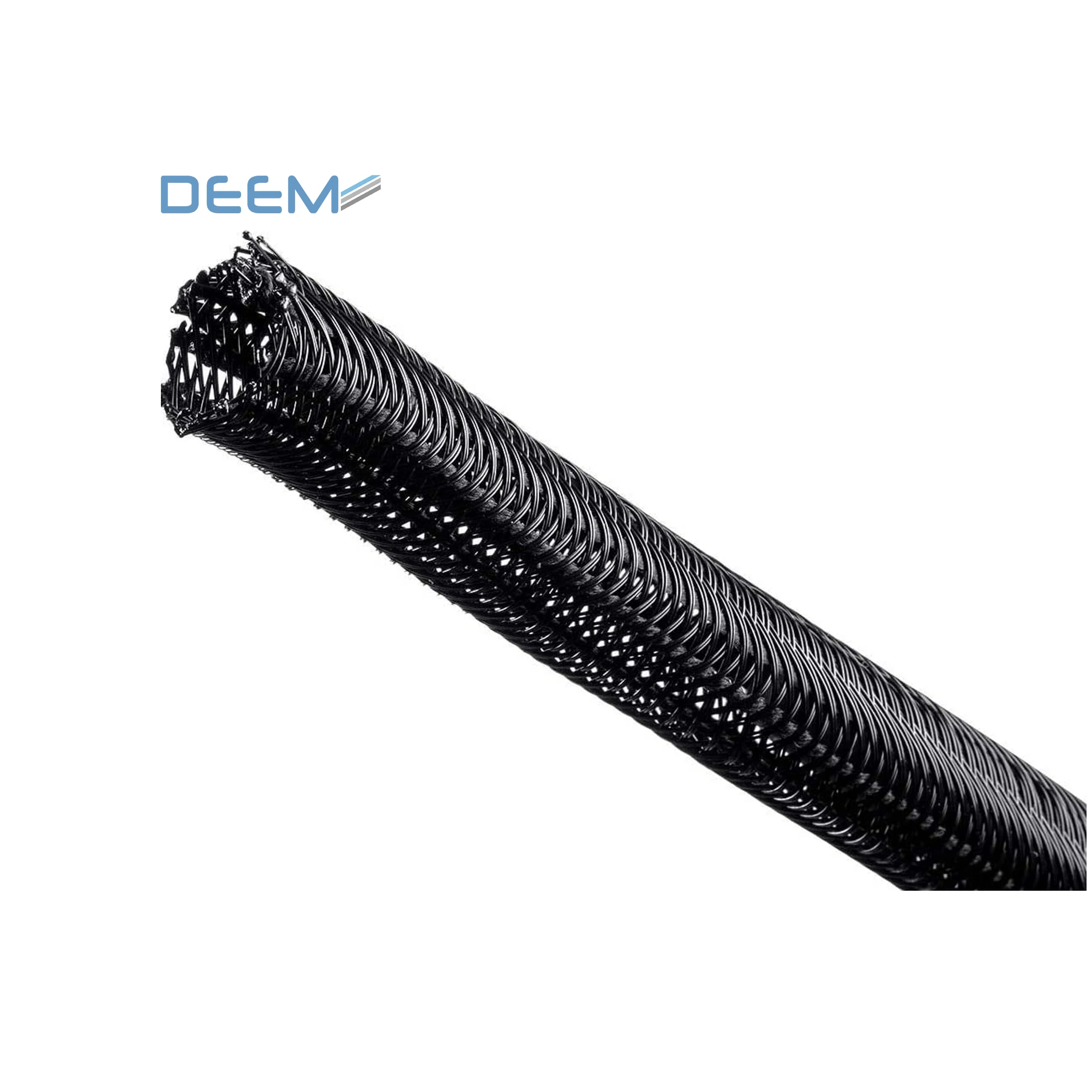 Deem Expandable Polyester Cable Sleeve Polyester Braided Abrasion Resistance Expandable Cable Braided Sleeving