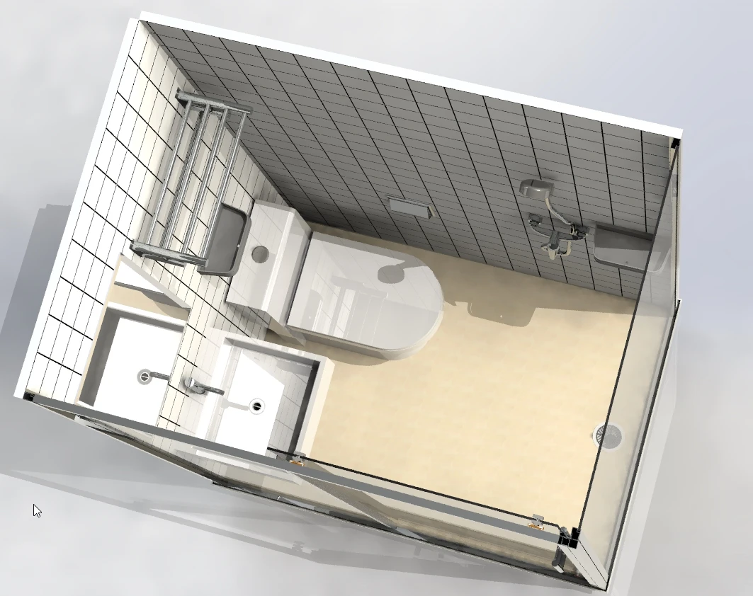 2022 Garage Use Bathroom SMC1014 Customized Hotel Home Trailer House Use Prefab Modular Bathroom Pod