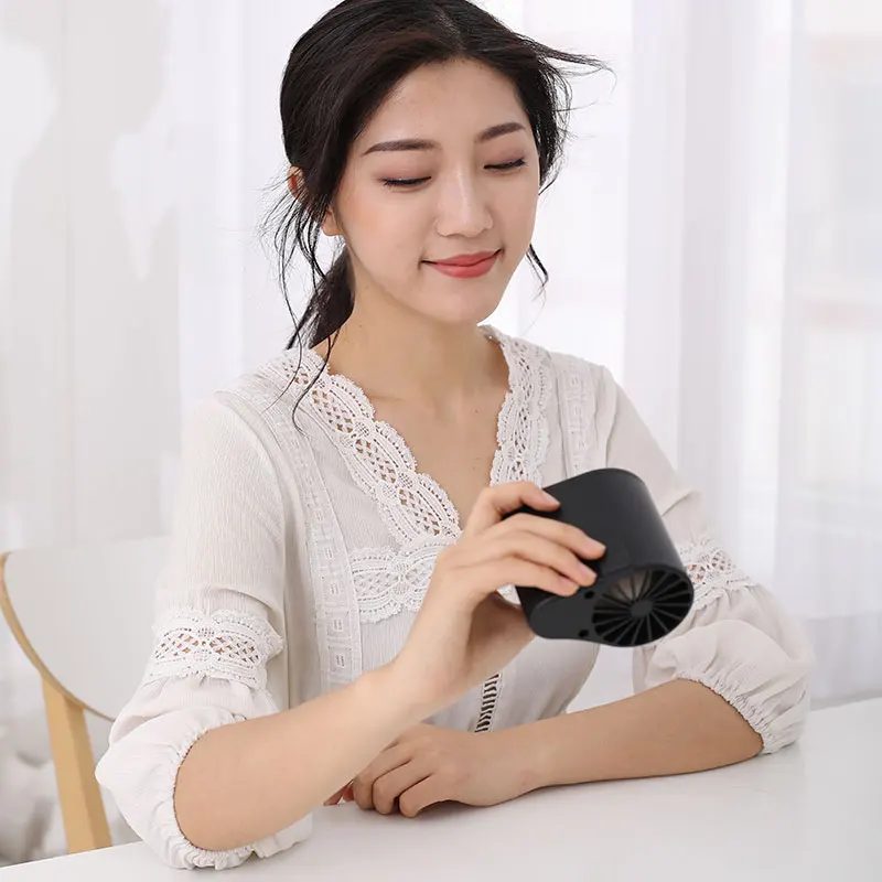 1200mAh Battery Waist Clip Mini Fan USB Rechargeable Electric Air Cooling Neck Fans Portable Handheld Hanging Fan with Clip