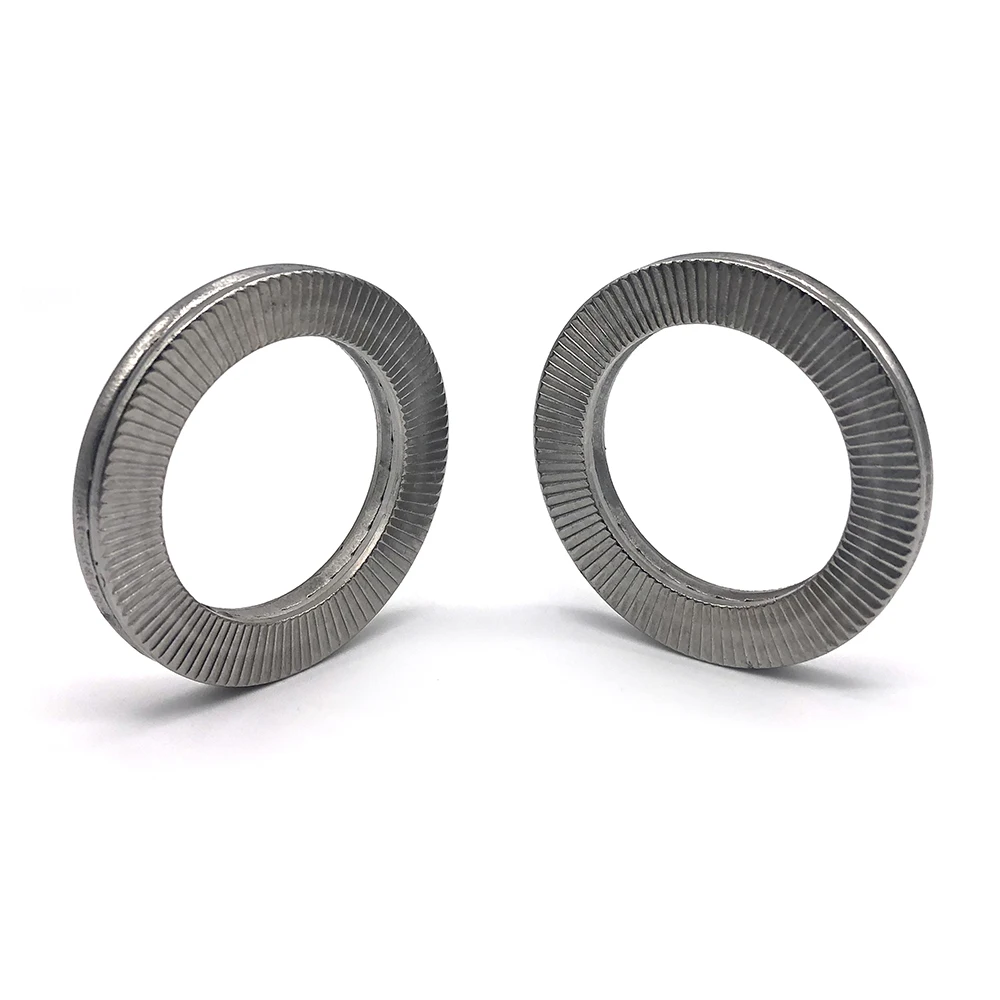 China  Carbon steel Dacromet double stack self-locking washers DIN25201