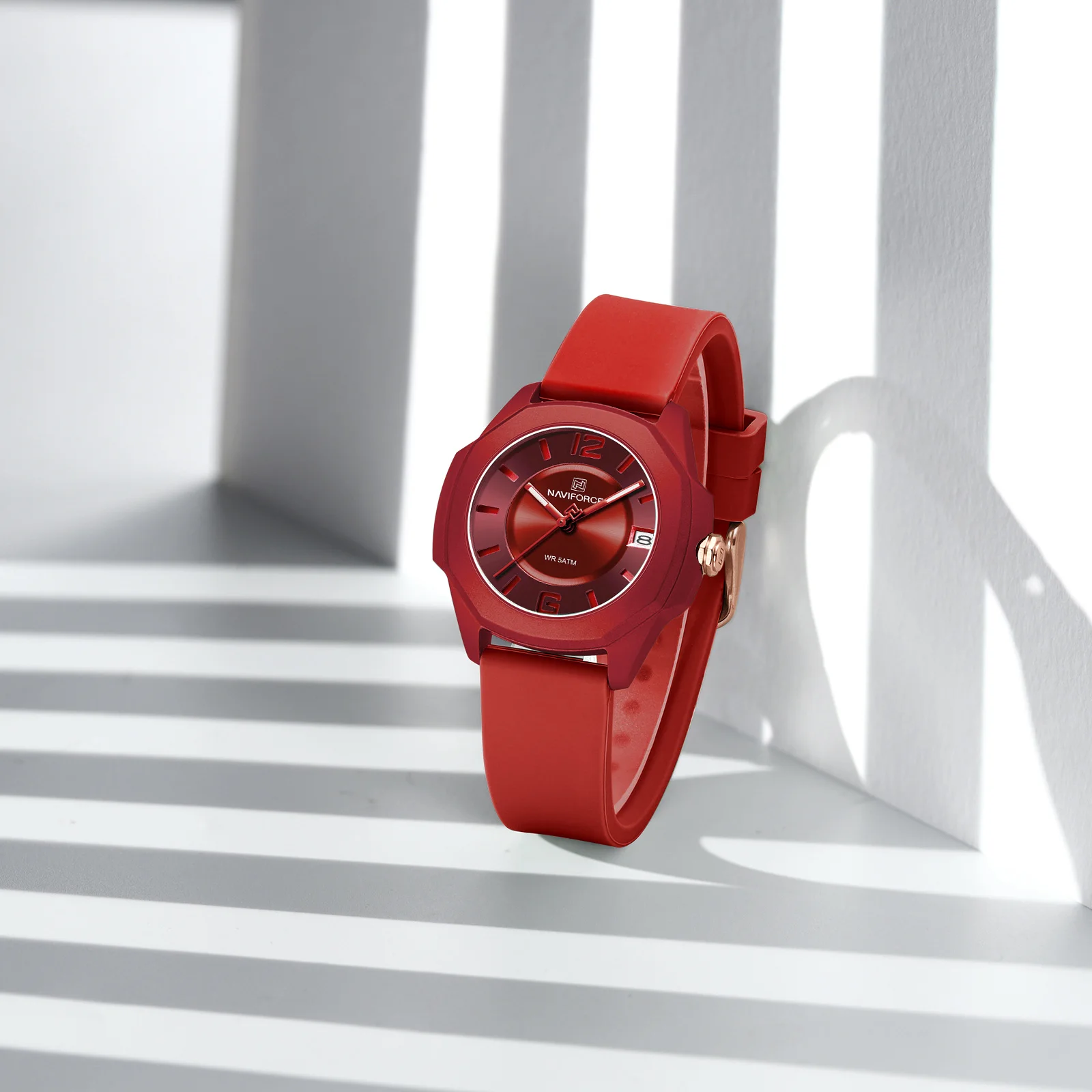 NAVIFORCE 7107 Quartz Women Watch Luxury Fashion Original Lady Girl Wristwatch Silicone Bracelet Casual Elegant Female Clock