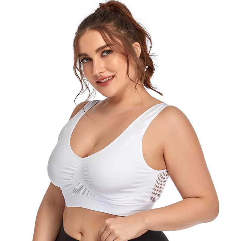 Sports Bras For Women Unwired Bras Wireless S-4XL Plus Size Sexy Backless Push  Up Seamless Mesh Top Bra Without Bones Frame Bras