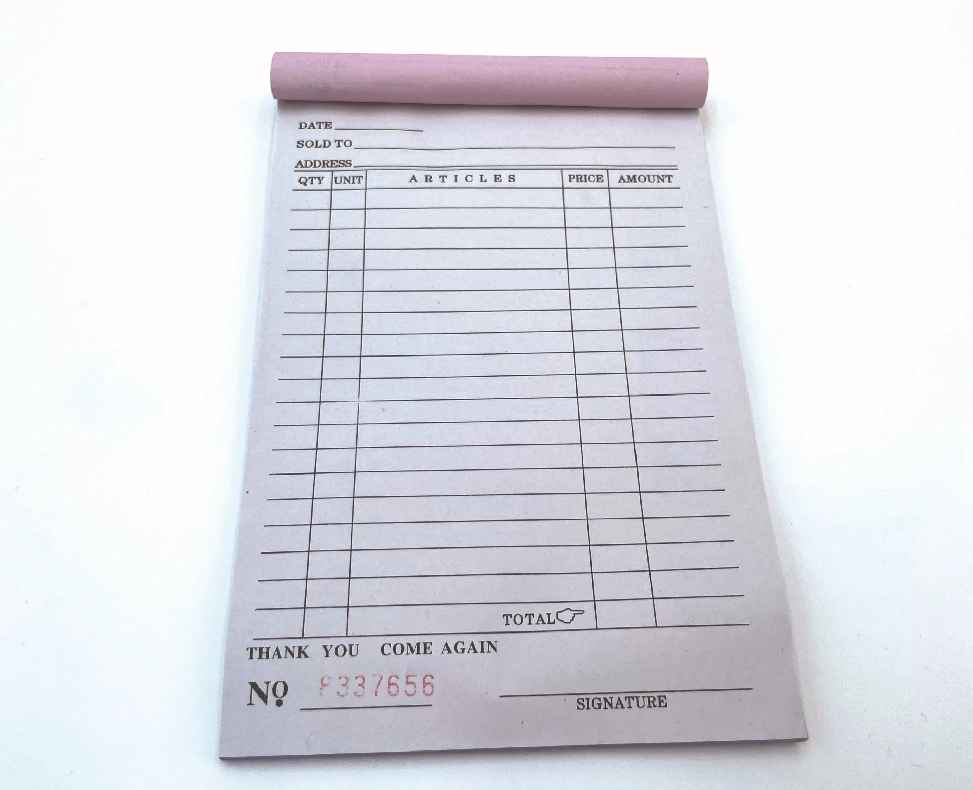 Custom Logo 4 Ply Continuous Printing Transfer Paper Receipt Invoice Books Duplicate Carbonless Paper Restaurant Guest Check