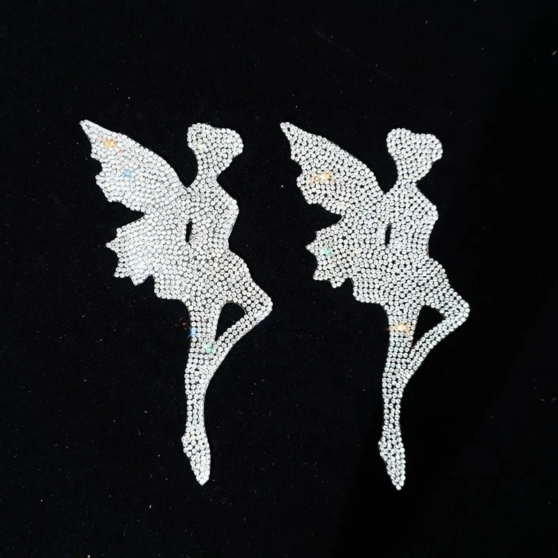 Free sample factory wholesale iron on smiley face crystal products tshirt appliques