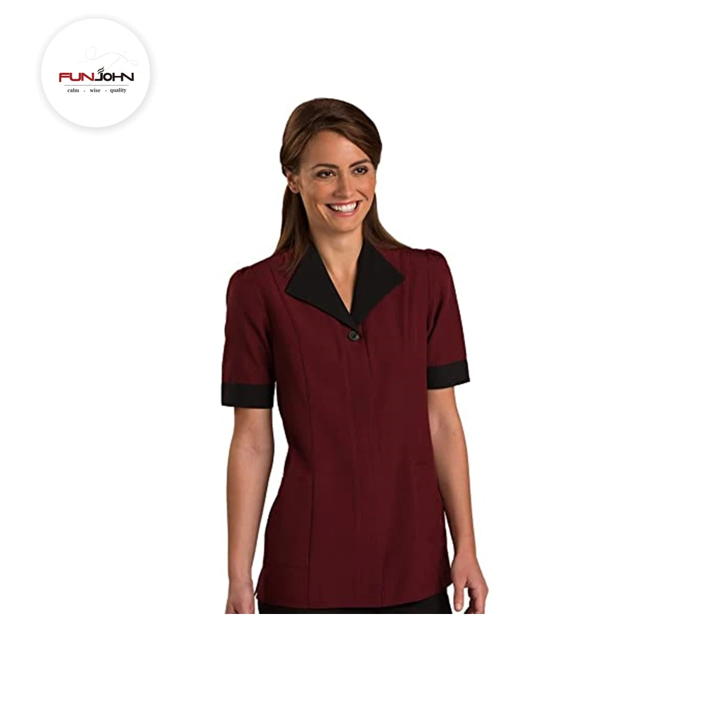 Fun John Apparel Custom Hotel Uniforms Women's Premier Hotel Ladies Housekeeping Tunic