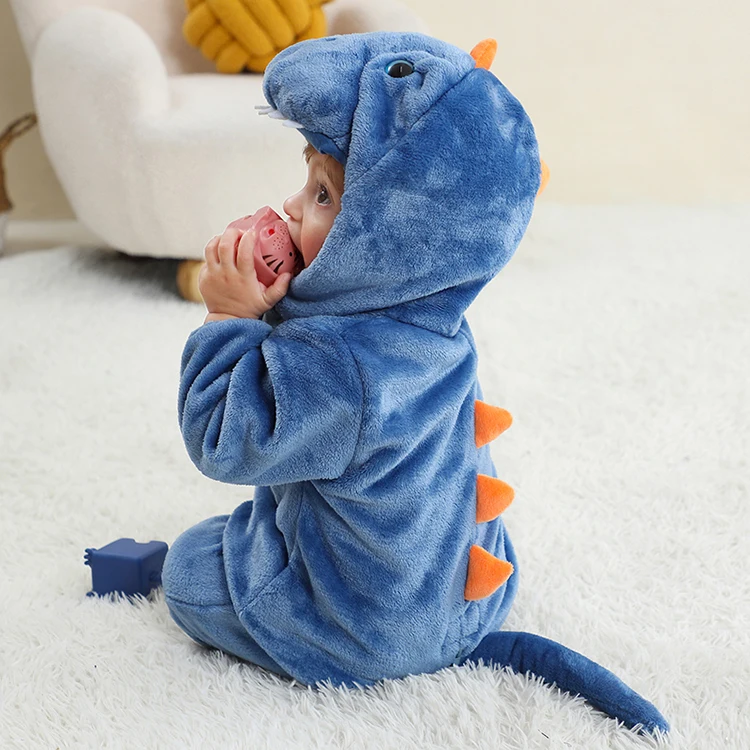 Michley 2023 New Design Wholesale Dragon Cartoon Baby Rompers Animal