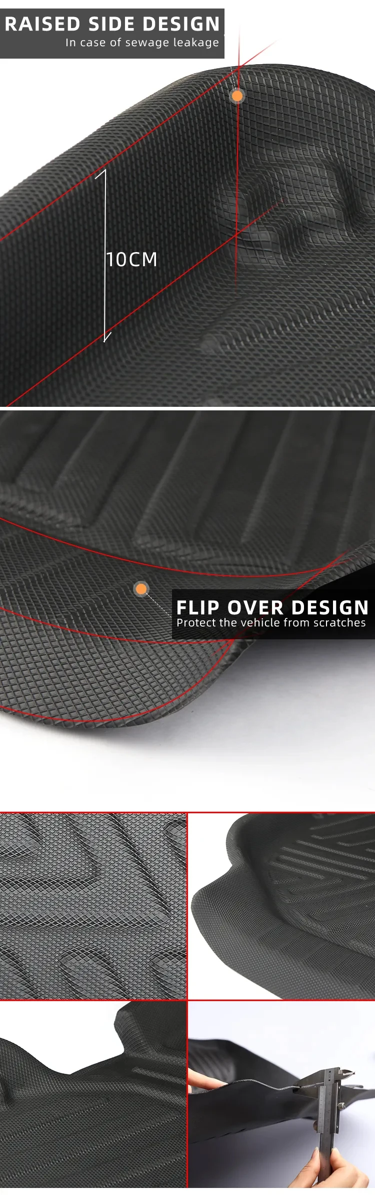 Auto Part Luxury 3d Carpet Car Floor Mat Antislip Tpe Foot Mats Custom