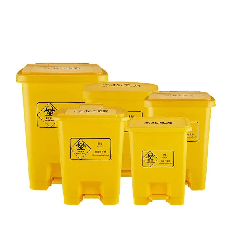 50L 60L Medical Waste Containers Plastic wheelie Pedal Trash Bin