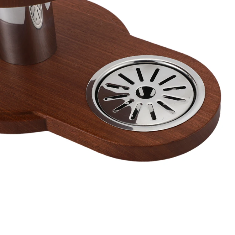 juice dispenser wooden base with sapele