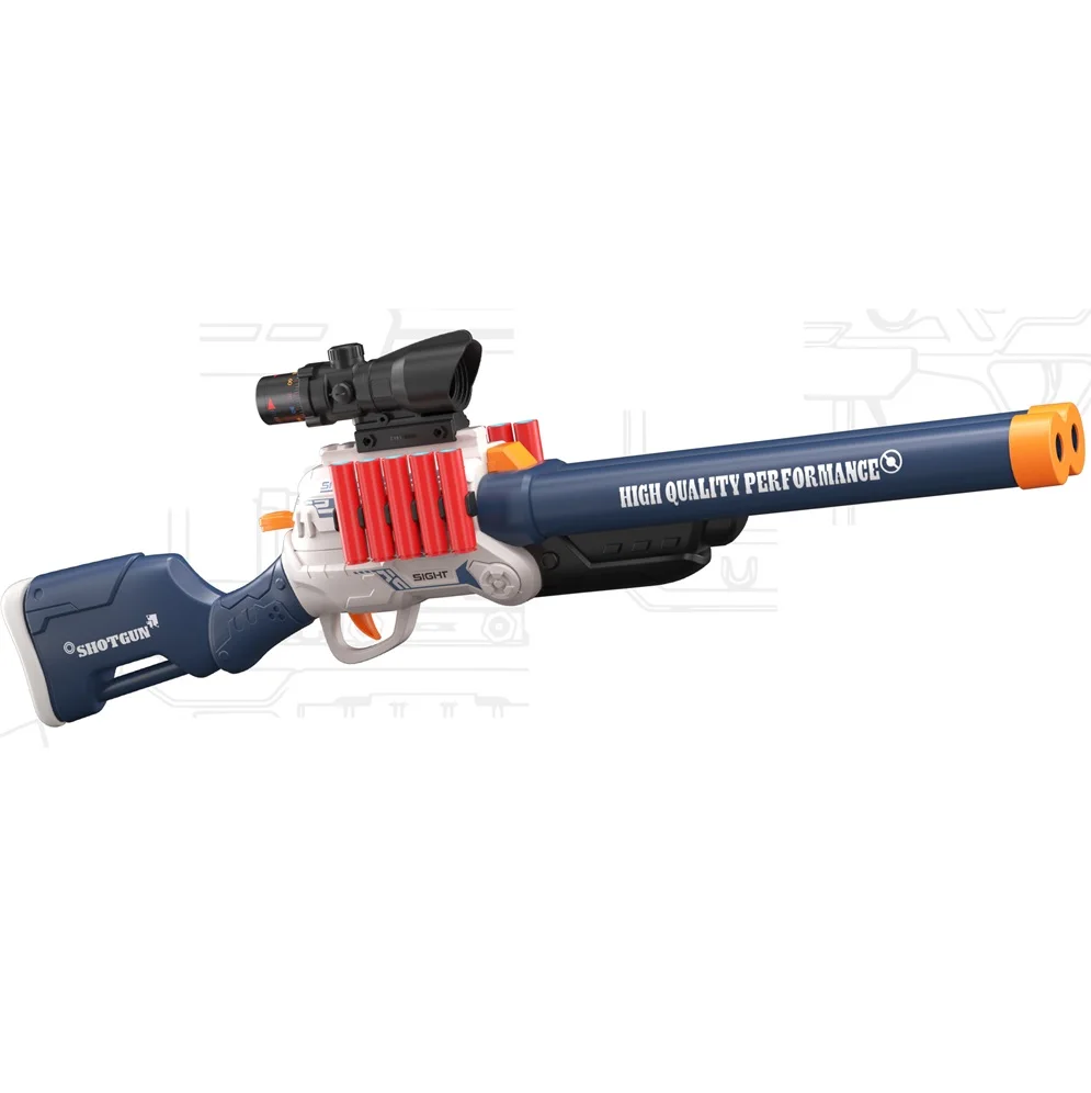 Arma de Brinquedo Manual com Balas Macias, Espingarda de Brinquedo com  Ejeção de Cartuchos, Inclui 20 Balas Macias e 10 Cartuchos, image size:995x996