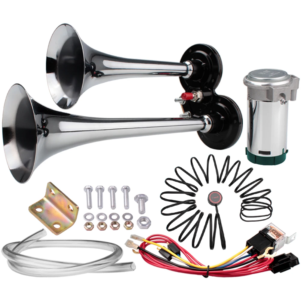 AOLIHAN Air Horns Kit Train Horn Kit For Truck Super Loud Horn Semi Truck Air Horn Car Horn Loud Single Trumpet Air Horn With Compressor Trucks Train Horn, Air Horns - Canada - View #10
