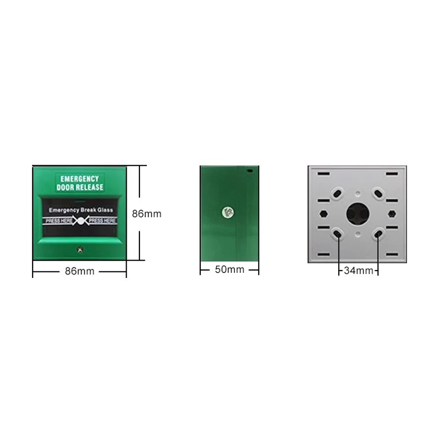 Emergency Exit Push Button Fire Alarm Exit Button