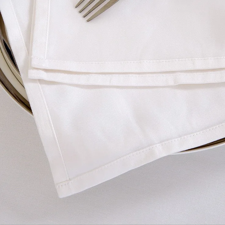 5 Star Hotel Restaurant Dinner Plain White Table Linen Napkins