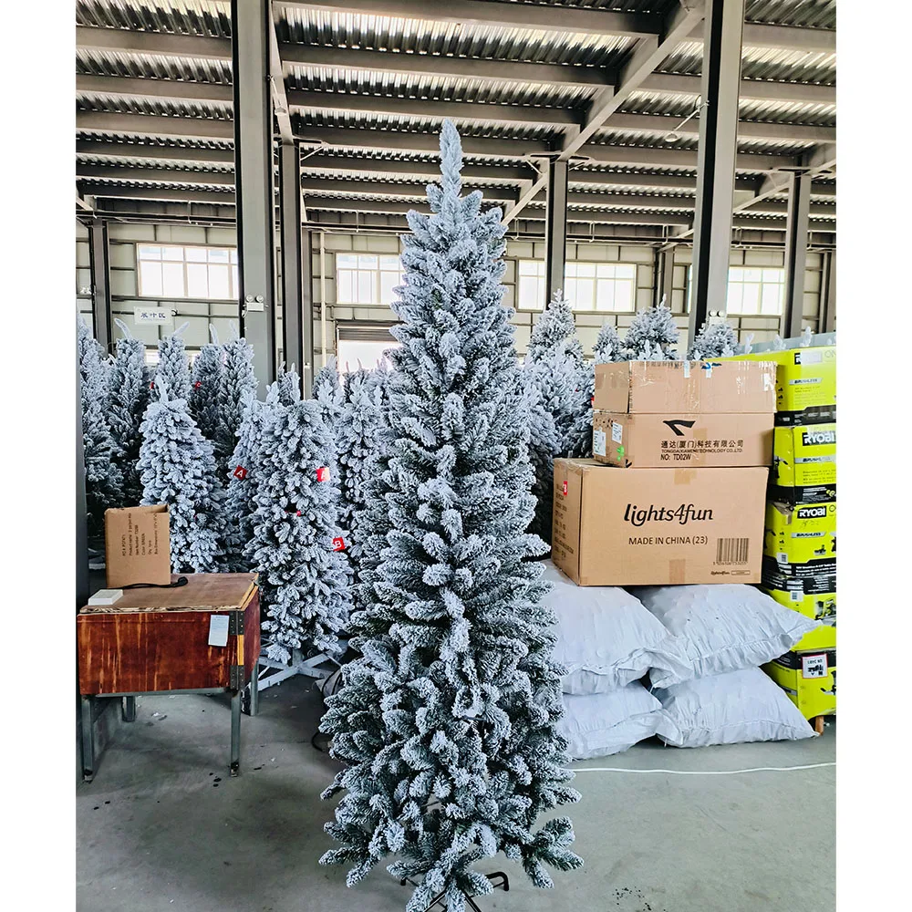 CDL06-527TSスリム6FT人工植毛クリスマスツリー屋内LEDライト