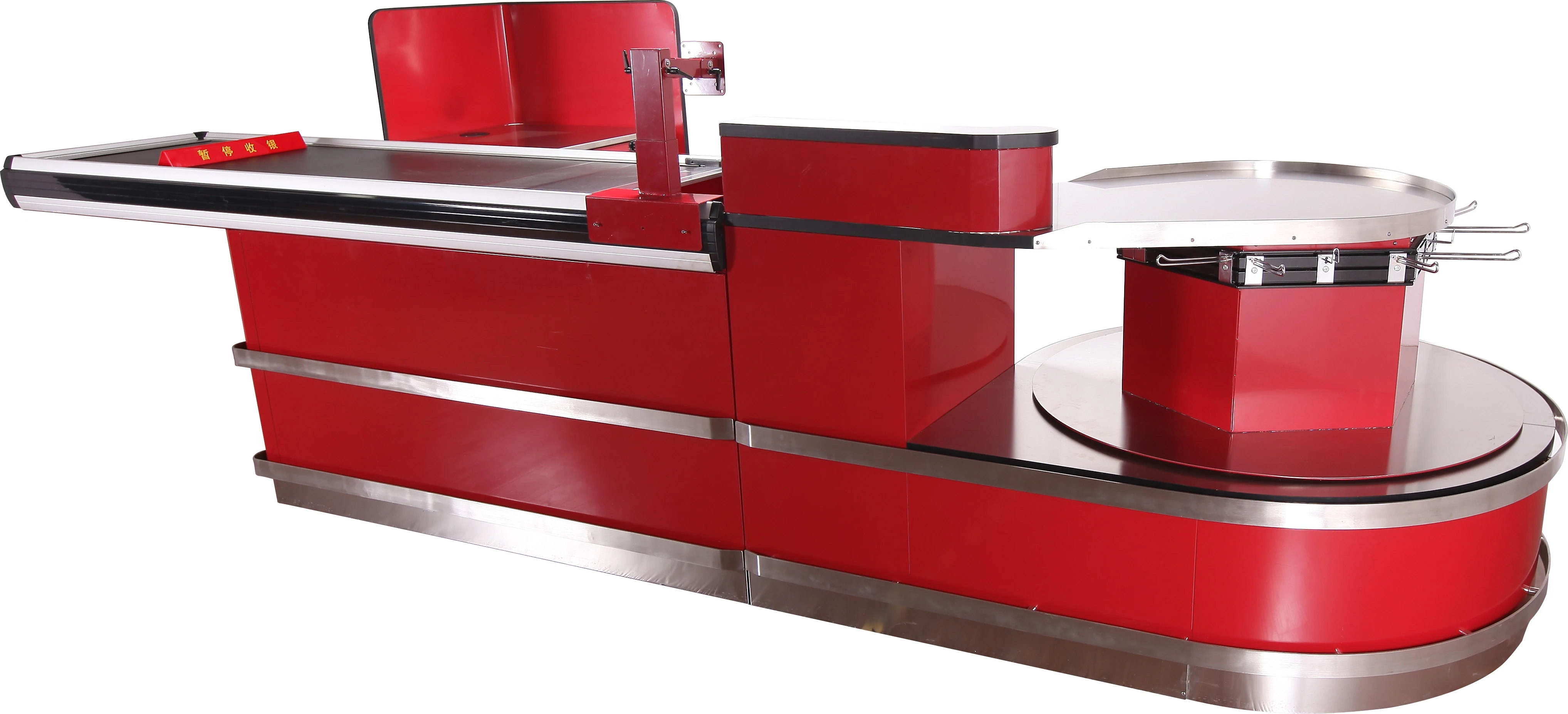 Factory Retail Supermarket Cashier Counter Red Currency Bill Checkout