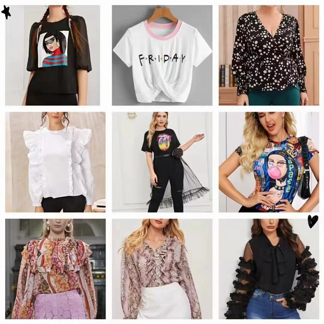 Bulk Wholesale Tops Dress Casual Used Clothes Mixed Type For Womens