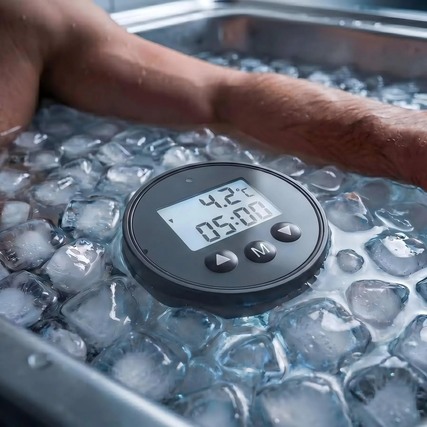 Unique Ice Bath Waterproof Plunge Thermometer Ice Bath Water Digital Quality Floating Bath Thermometer and Timer for Adults