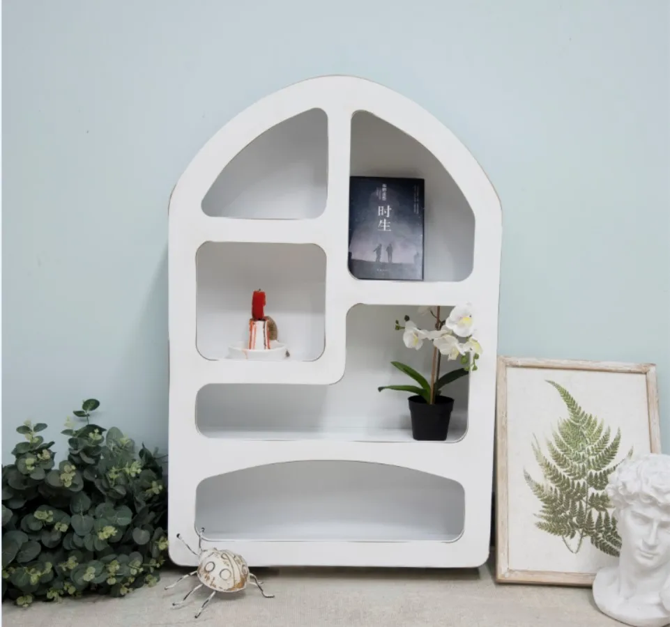 Innova Arch Nordic White Console Hallway Simple Wood Cabinet Decorative Storage Display Cabinet for Living Room