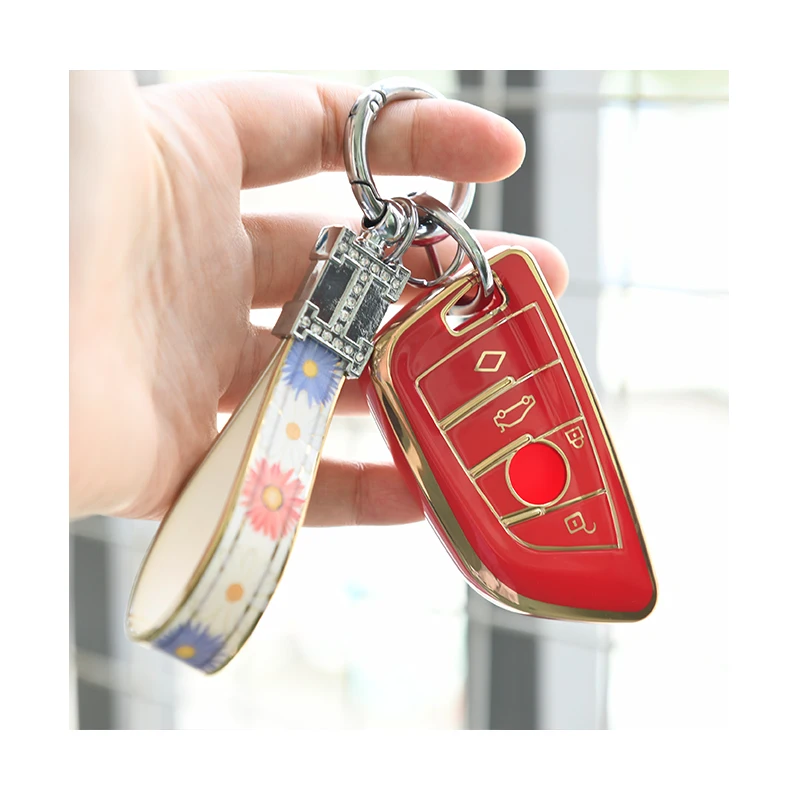 Source Exquisite and fashionable car key case with fashionable personalized  Flower Key Chain suitable for BMW key case on m.