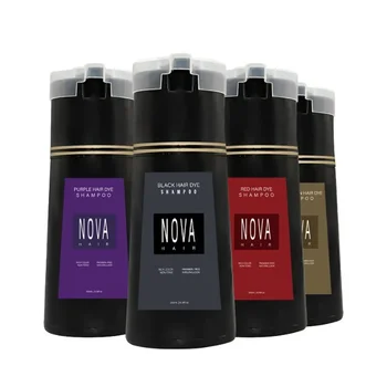 Natural Color Herbal Hair Dye Shampoo Cream Fast Acting Non-Toxic Semi-Permanent Safe for Hair No Parabens Red Brown Purple