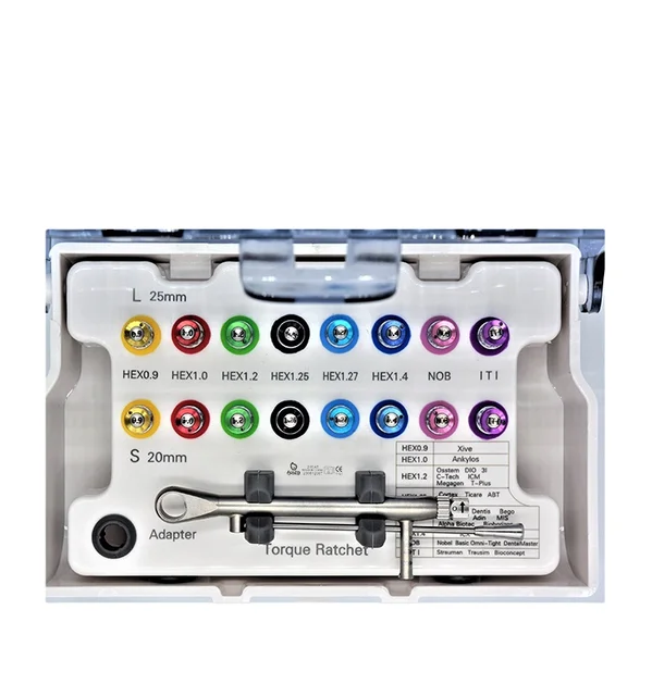 Dental Implant Manual Kit Surgical Instruments Universal Prosthetic Screwdrivers Torque Wrench Repair Tools Restoration Dentist