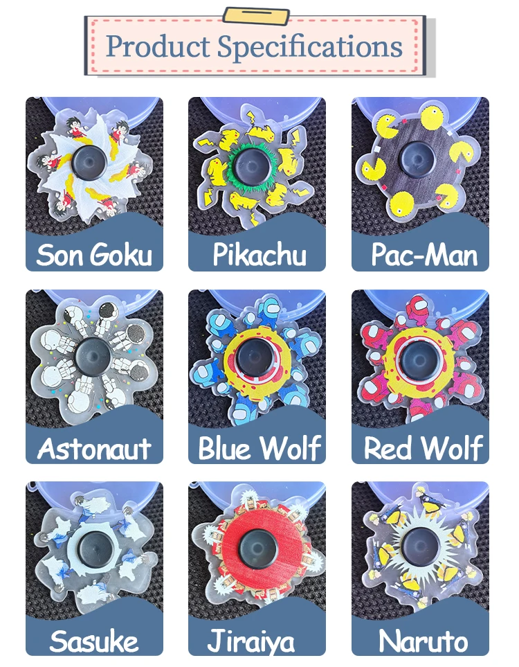 New Arrival Fidget Spinner Dynamic Animation Effects Gyro Toys Anti