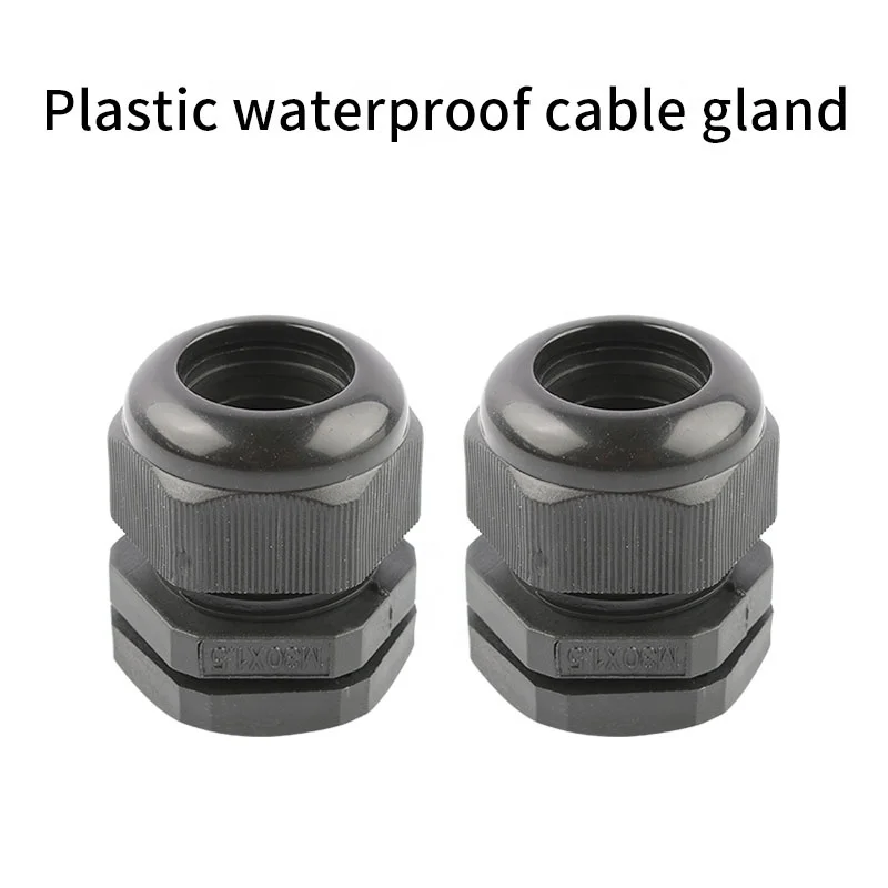 Черно-белые водонепроницаемые пластиковые нейлоновые кабельные ЖЕЛЕЗЫ стандартного размера pg